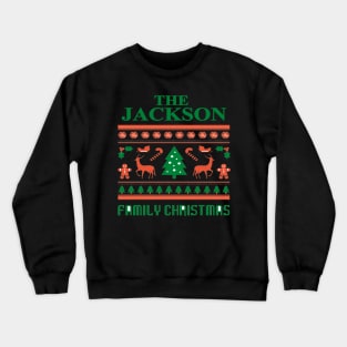 Family Christmas - Groovy Christmas JACKSON family, Family Christmas T-shirt, Pjama T-shirt Crewneck Sweatshirt